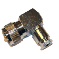 UHF Right Angle Plug LMR195 - Solder Clamp