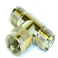 UHF T Adaptor Jack to Plug to Jack