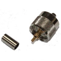 UPCR195 UHF Crimp Plug PL259-6 CNT-195, HPF195, KX 15, LMR-195,  LLA195, WCX195,