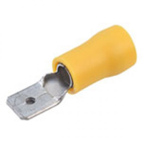 YELLOW CRIMP MALE PUSH ON 6.3 X 0.8MM