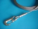 5 mm 10mtr long Hand Winch Cable With Winch Hook