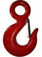 Red Painted Alloy Steel Eye Hooks with Safety Catch 1.5Ton