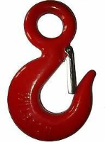 Red Painted Alloy Steel Eye Hooks with Safety Catch 7Ton Winch Accessories G Tay