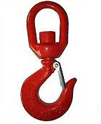 Red Painted Alloy Steel Swivel Hooks with Safety Catch 3 Ton