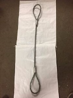 Wire Rope Sling 9 mm Diameter 1 T Safe Working Load c/w Soft Eyes Each End