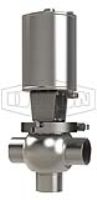 SSV Series Single Seat Valve, Shut-Off T Body, Weld, Spring Return Actuator (Air-To-Lower)