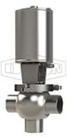 SSV Series Single Seat Valve, Shut-Off T Body, Weld, Double Acting Actuator (Air-To-Air)