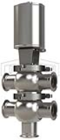 SSV Series Single Seat Valve, Divert TT Body, Clamp, Double Acting Actuator (Air-To-Air)