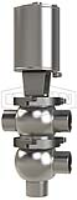 SSV Series Single Seat Valve, Divert TL Body, Weld, Spring Return Actuator (Air-To-Raise)