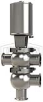 SSV Series Single Seat Valve, Divert TL Body, Clamp, Spring Return Actuator (Air-To-Raise)