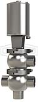 SSV Series Single Seat Valve, Divert LT Body, Weld, Spring Return Actuator (Air-To-Raise)