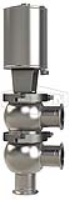 SSV Series Single Seat Valve, Divert F Body, Clamp, Spring Return Actuator (Air-To-Raise)