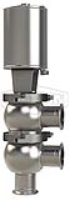 SSV Series Single Seat Valve, Divert F Body, Clamp, Double Acting Actuator (Air-To-Air)