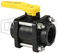 Polypropylene 4-Bolt Ball Valve