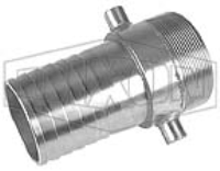 Male BSP Lugged Water Coupling with King Shank Serrated Tail