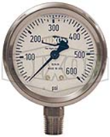 Liquid Filled Stainless Case Gauge Lower Mount