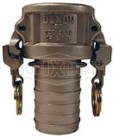 EZ Boss-Lock Cam & Groove Type C Coupler x Hose Shank with Notched Shank