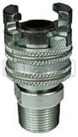 Dual-Lock P-Series Thor Interchange Male Thread Coupler with Knurled Flanged Sleeve