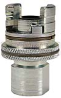 Dual-Lock P-Series Thor Interchange Female Thread Coupler with Knurled Flanged Sleeve