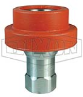 DQC H-Series ISO-B Food Grade Silicone Flanged Female Threaded Coupler
