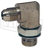British Thread Adapter JIC Male 37° Flare x Male BSPP 90° Elbow