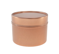 Rose Gold Round Seamless Slip Lid Tins