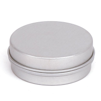 Round Silver Seamless Lip Balm Tins