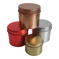 Round Welded Side Seam Tin in Red Gold, Silver or Rose Gold