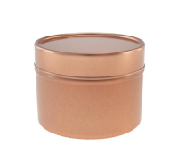 Rose Gold Round Seamless Solid Slip Lid Tins