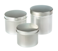 Silver Round Aluminium Seamless Tin Container