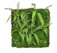Artificial Green Wall Fern Mat - 100cm x 100cm, Green