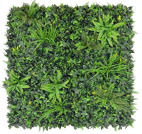 Artificial Greenwall Beadnell Mix Wall Panel FR UV - 100cm x 100cm, Greens