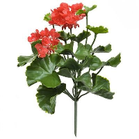 Artificial Geranium Bush UV - Red