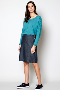 Fitted Chambray Skirt
