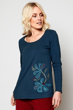 Organic Cotton Embroidered Long Top