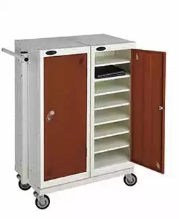 Budget Laptop Trolley Two Doors 16 Compartment For Hospitals