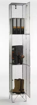 3 Door Mesh Lockers For Work Places