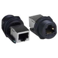 Waterproof Case Side CAT5e RJ45 Connector, with Shielded Jack 13/16 in - 28 UN threading