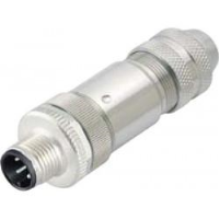 M12 8-Pin Waterproof Circular Connector, Male, Cable Side, Field Assembly