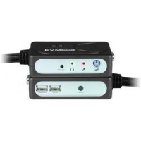 2-Port VGA USB + Audio KVM Switch with Built-in KVM Cables