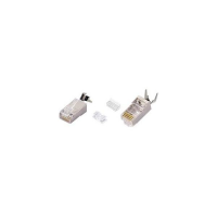 6-PLG-STRANDED-SH-CLP - CAT6 Stranded Shielded RJ45 Male Plug Terminate Network Cord Cable Clip