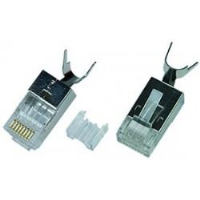 6A-PLG-SH-CLP - CAT6a Stranded Solid Shielded RJ45 Male Plug Terminate Conductor Cable Clip