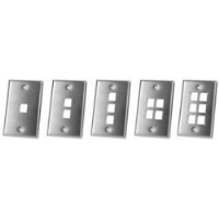 3-Port Leviton Stainless Steel Keystone Wallplate