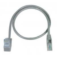 CAT5E-UAS-5-GRAY   -   CAT5E Up Angle Straight Ethernet Network Cable 90-Degree 5 ft RJ45 - RJ45 Gray