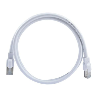 CAT6a Antibacterial/Antimicrobial Shielded 50ft Patch Cord Cable, White