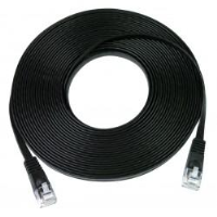 CAT6-SF-45-BLACK   -   CAT6 Super Flat Stranded Unshielded Cable Ribbon Ethernet 45 ft RJ45 - RJ45 Black
