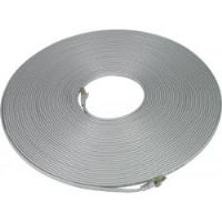 CAT7-FLT-10-GRAY   -   CAT7 Flat Stranded Shielded Cable Ethernet Ribbon Patch Cord 10 ft RJ45 - RJ45 Gray