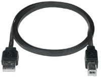 USB2-SF-AB-3-MM   -   USB 2.0 Super Flat Type A B Cable Cord Ribbon Tight Space Flexible 3 ft USB Type B Male - USB Type B Male Black