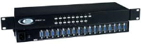 SE-15V-16-RS-R  16 Port VGA Video Switch with RS232 & Rackmount Case: 16 Computers Between 1 Monitor