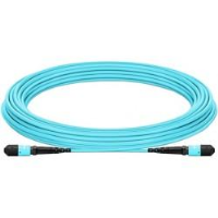 10 Gigabit MPO OM3 Multimode Fiber Optic Cable, 12-Strand, LSZH, Female-Female, Type B, 275 meters